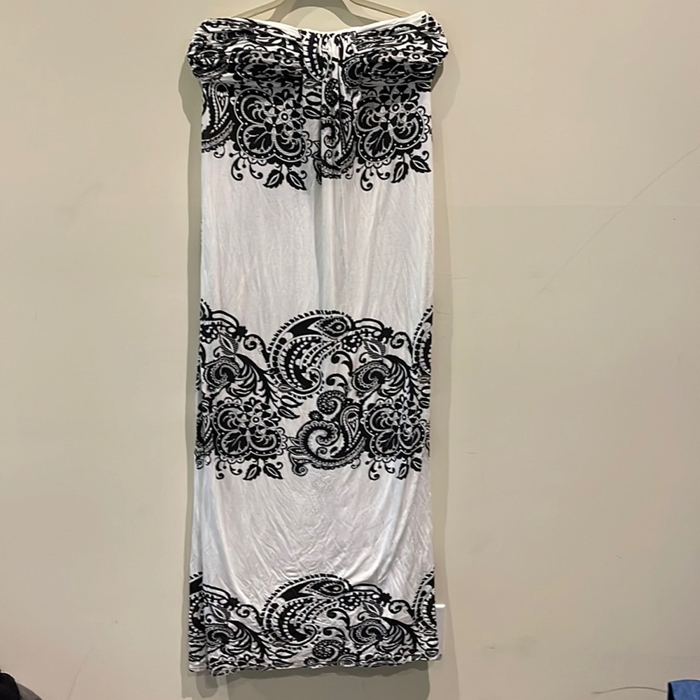 Rubber ducky strapless maxi dress